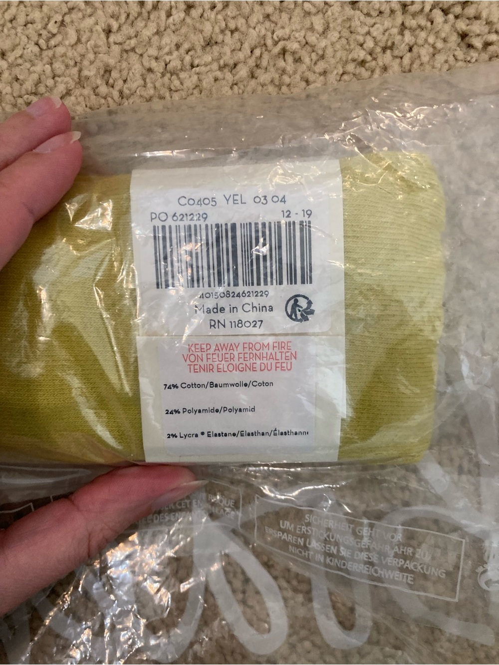 BUNDLE OF 2 NWT Mini Boden Ribbed Tights Yellow 3-4 - Picture 2 of 2
